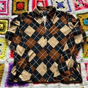 Argyle pattern top